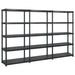 Raft de depozitare 5 niveluri negru 274,5x45,7x185 cm, plastic - WALTI WALTI