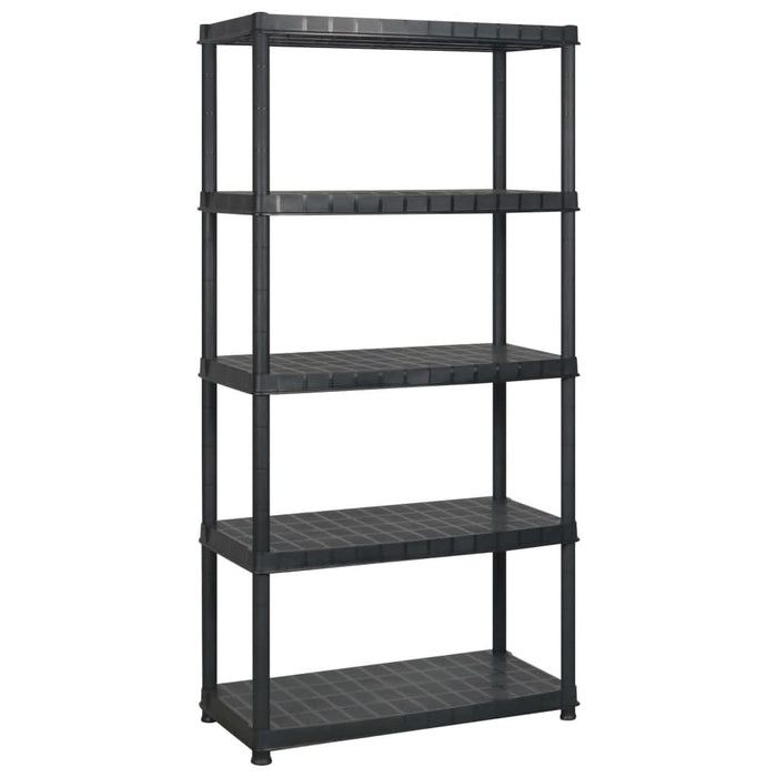 Raft de depozitare 5 niveluri negru 274,5x45,7x185 cm, plastic - WALTI WALTI