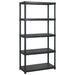 Raft de depozitare 5 niveluri negru 274,5x45,7x185 cm, plastic - WALTI WALTI