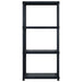 Raft de depozitare cu 4 polițe, negru, 244x30,5x130 cm, plastic - WALTI WALTI