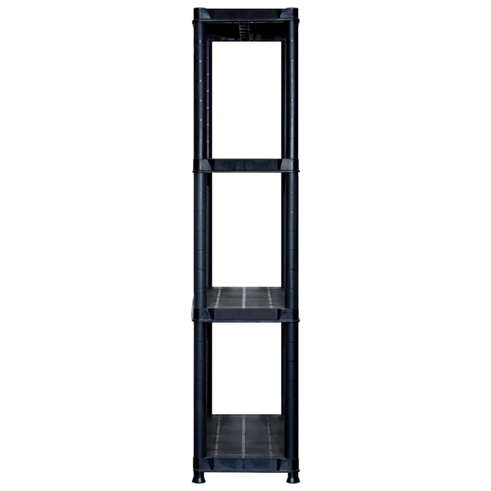 Raft de depozitare cu 4 polițe, negru, 244x30,5x130 cm, plastic - WALTI WALTI