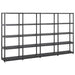 Raft de depozitare cu 5 polițe, negru, 284x38x170 cm, plastic - WALTI WALTI