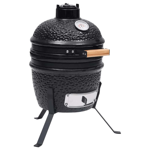 Grătar cu afumătoare 2-în-1 Kamado, negru, 56 cm, ceramică - WALTI WALTI