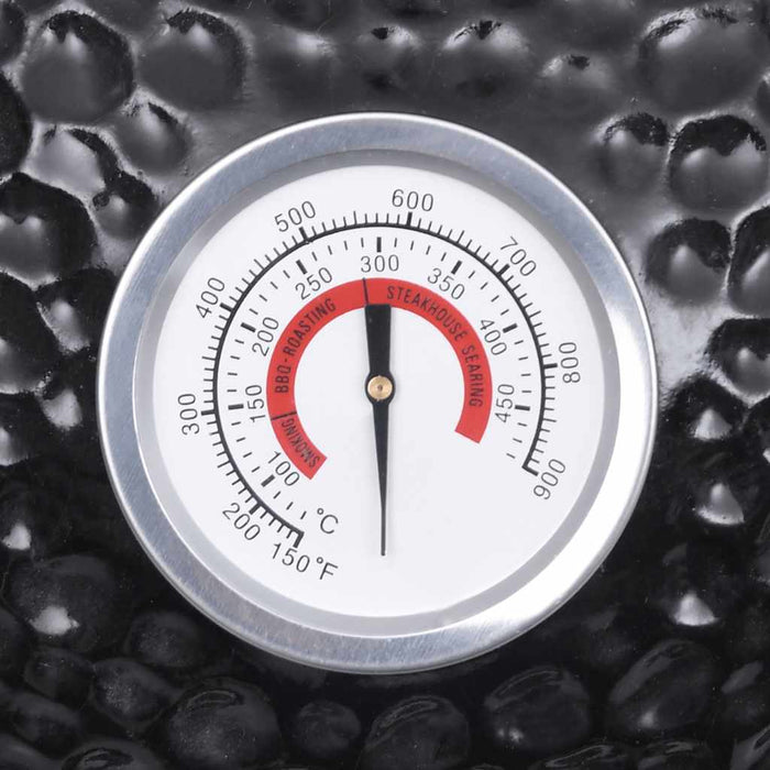 Grătar cu afumătoare 2-în-1 Kamado, negru, 56 cm, ceramică - WALTI WALTI