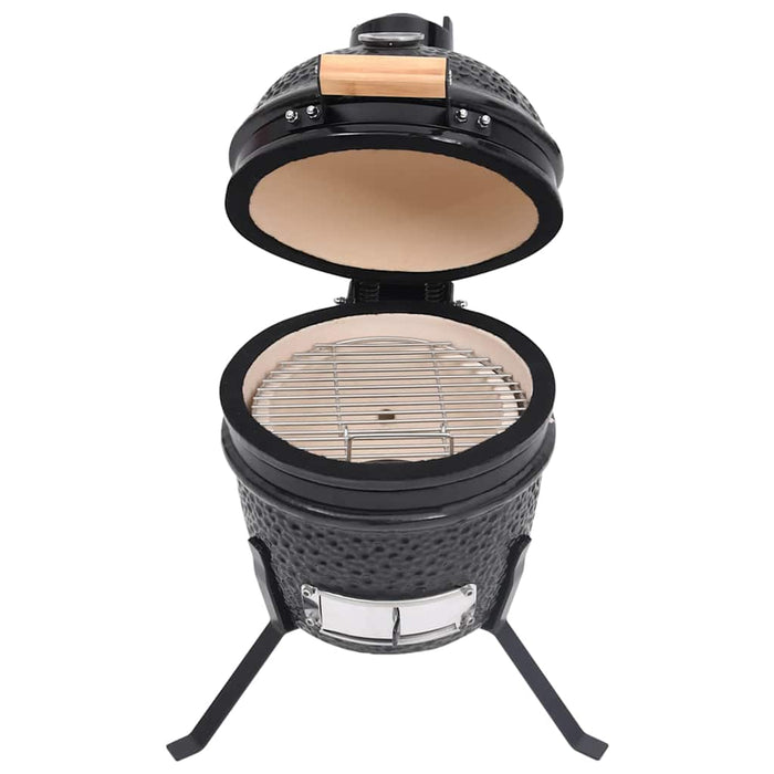 Grătar cu afumătoare 2-în-1 Kamado, negru, 56 cm, ceramică - WALTI WALTI