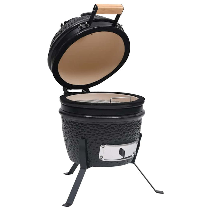 Grătar cu afumătoare 2-în-1 Kamado, negru, 56 cm, ceramică - WALTI WALTI