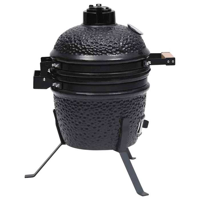 Grătar cu afumătoare 2-în-1 Kamado, negru, 56 cm, ceramică - WALTI WALTI