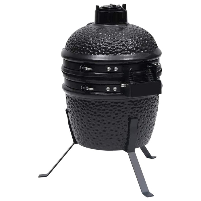 Grătar cu afumătoare 2-în-1 Kamado, negru, 56 cm, ceramică - WALTI WALTI