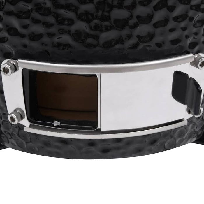 Grătar cu afumătoare 2-în-1 Kamado, negru, 56 cm, ceramică - WALTI WALTI