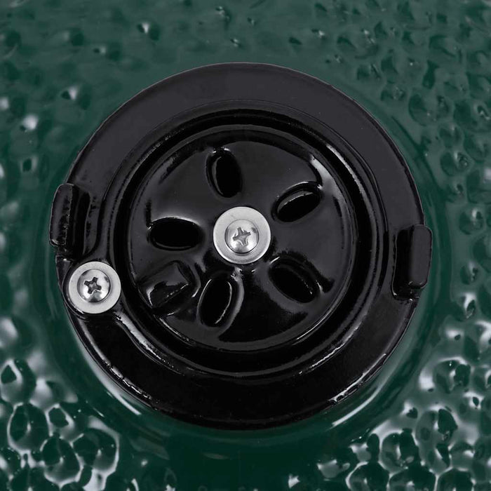 Grătar cu afumătoare 2-în-1 Kamado, verde, 56 cm, ceramică - WALTI WALTI