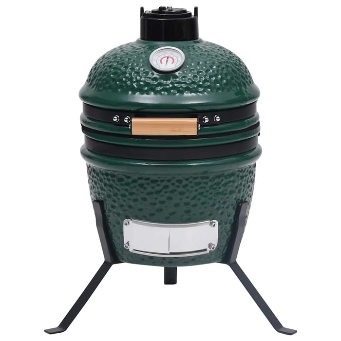 Grătar cu afumătoare 2-în-1 Kamado, verde, 56 cm, ceramică - WALTI WALTI