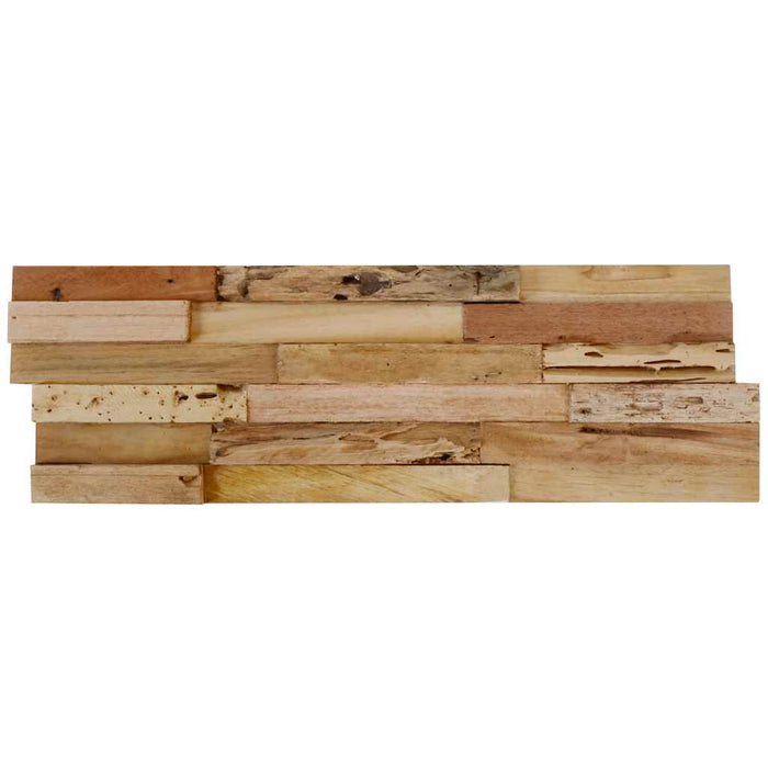Panouri de placare pereți, 10 buc., 1,03 m², lemn tec reciclat WALTI