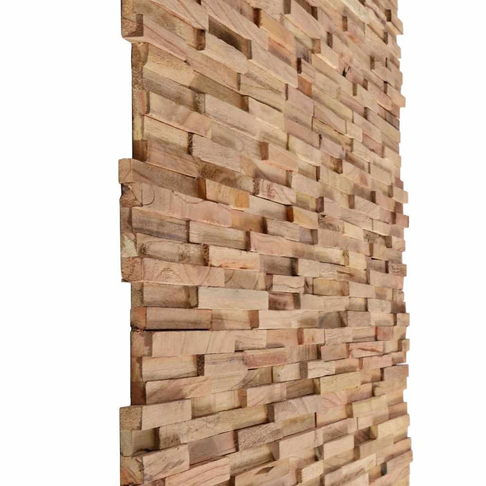 Panouri placare pereți 3D, 10 buc., 1,08 m², lemn masiv de tec WALTI