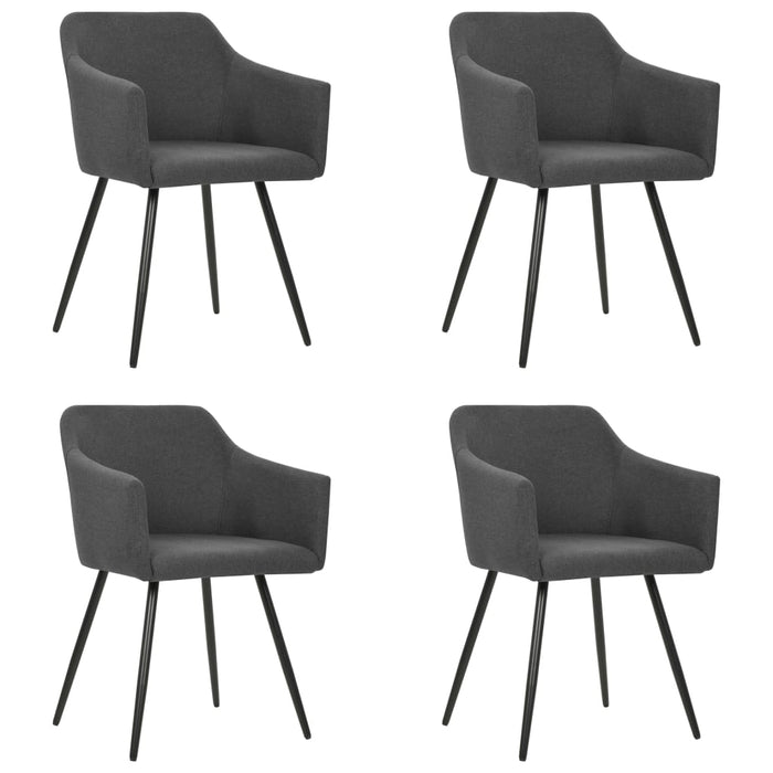 Scaune de bucătărie pivotante, 4 buc., gri închis, textil - WALTI WALTI