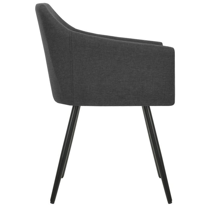 Scaune de bucătărie pivotante, 4 buc., gri închis, textil - WALTI WALTI