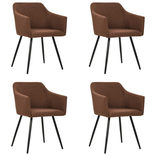 Scaune de bucătărie, 4 buc., maro, material textil - WALTI WALTI