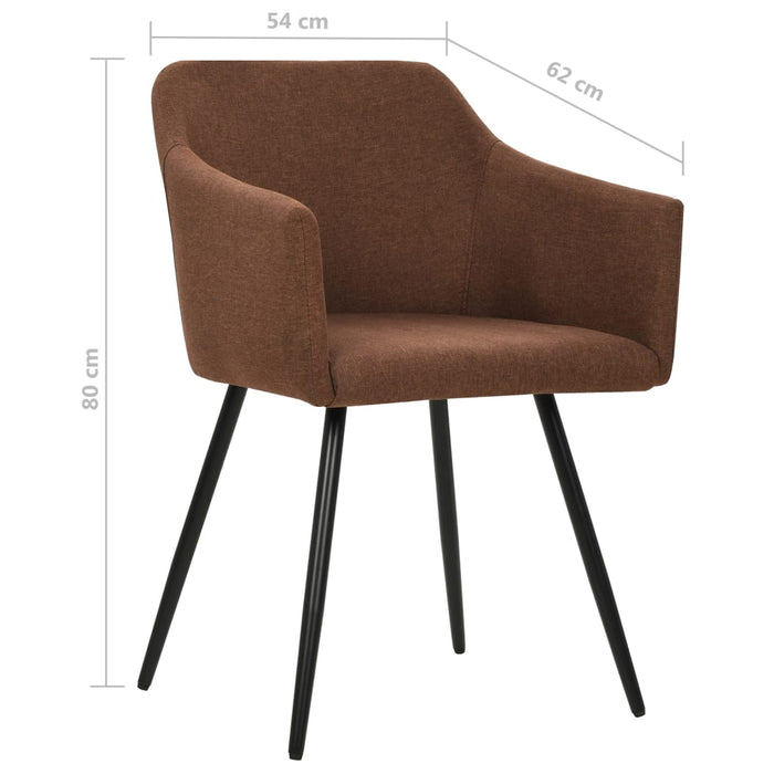 Scaune de bucătărie, 4 buc., maro, material textil - WALTI WALTI