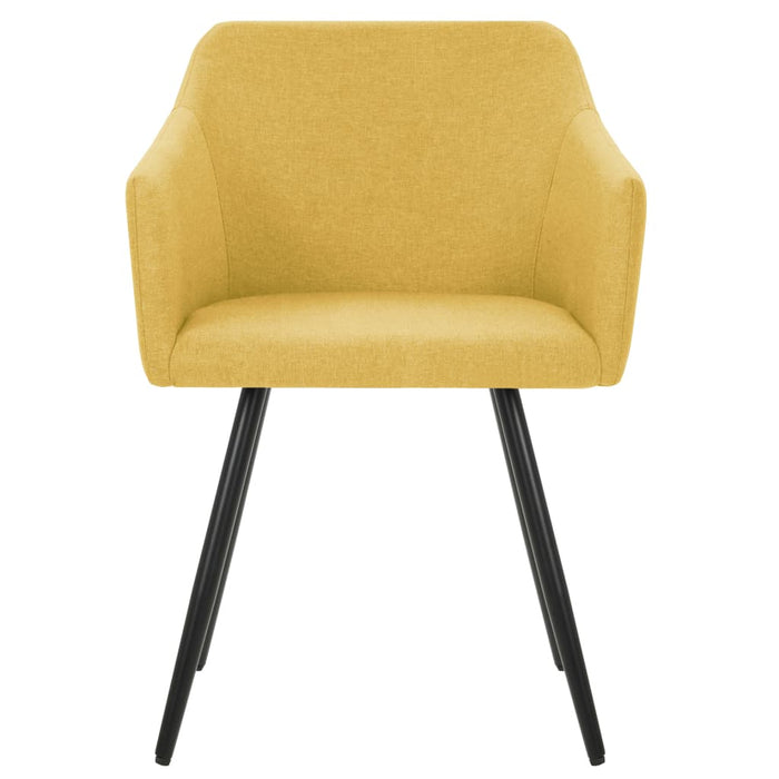Scaune de bucătărie, 4 buc., galben, material textil - WALTI WALTI