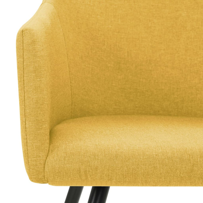 Scaune de bucătărie, 4 buc., galben, material textil - WALTI WALTI