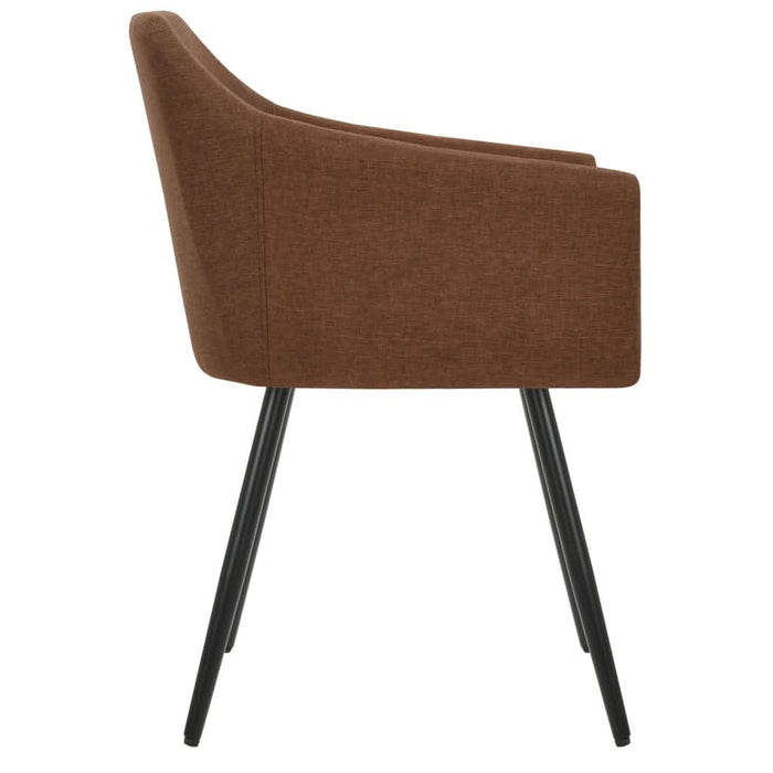 Scaune de bucătărie, 6 buc. maro, material textil - WALTI WALTI