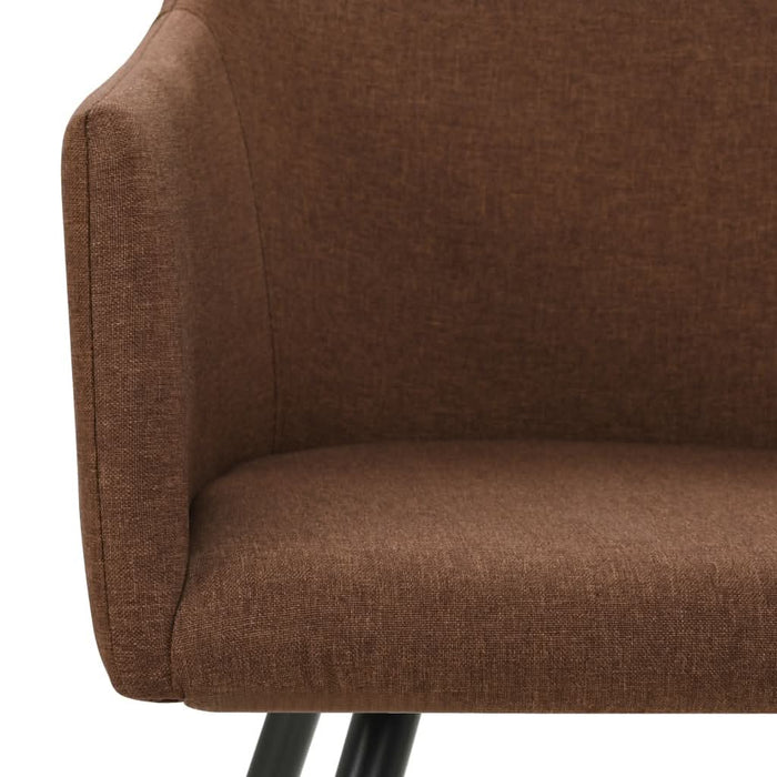 Scaune de bucătărie, 6 buc. maro, material textil - WALTI WALTI