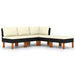 Set mobilier de grădină cu perne, 5 piese, negru, poliratan - WALTI WALTI