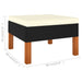 Set mobilier de grădină cu perne, 5 piese, negru, poliratan - WALTI WALTI