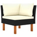 Set mobilier de grădină cu perne, 6 piese, negru, poliratan - WALTI WALTI