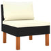 Set mobilier de grădină cu perne, 6 piese, negru, poliratan - WALTI WALTI
