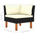 Set mobilier de grădină cu perne, 6 piese, negru, poliratan - WALTI WALTI