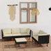 Set mobilier de grădină cu perne, 6 piese, negru, poliratan - WALTI WALTI
