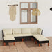 Set mobilier de grădină cu perne, 7 piese, negru, poliratan - WALTI WALTI