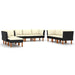 Set mobilier de grădină cu perne, 9 piese, negru, poliratan - WALTI WALTI
