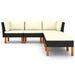 Set mobilier de grădină cu perne, 6 piese, negru, poliratan - WALTI WALTI