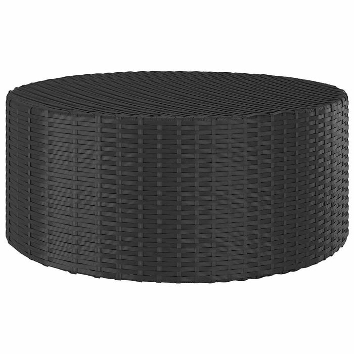 Set mobilier de grădină cu perne, 7 piese, negru, poliratan - WALTI WALTI
