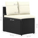 Set mobilier de grădină cu perne, 9 piese, negru, poliratan - WALTI WALTI