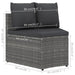 Set mobilier de grădină cu perne, 9 piese, gri, poliratan - WALTI WALTI
