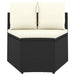 Set mobilier de grădină cu perne, 8 piese, negru, poliratan - WALTI WALTI