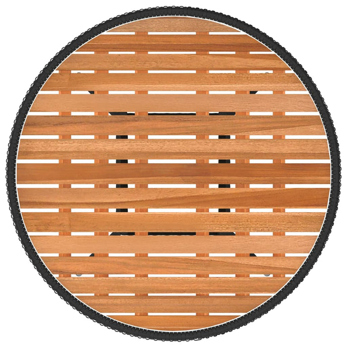 Set mobilier de grădină cu perne, 5 piese, negru, poliratan WALTI