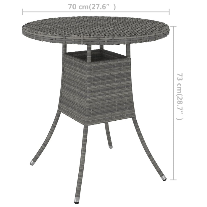 Set mobilier de grădină cu perne, 5 piese, gri, poliratan - WALTI WALTI