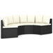 Set mobilier de grădină cu perne, 4 piese, negru, poliratan - WALTI WALTI