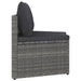 Set mobilier de grădină cu perne, 4 piese, gri, poliratan - WALTI WALTI