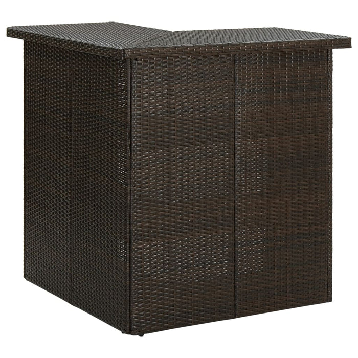 Set mobilier bar de grădină cu perne, 4 piese, maro, poliratan - WALTI WALTI