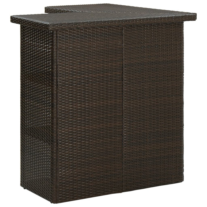 Set mobilier bar de grădină cu perne, 4 piese, maro, poliratan - WALTI WALTI