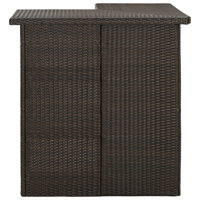 Set mobilier bar de grădină cu perne, 8 piese, maro, poliratan - WALTI WALTI