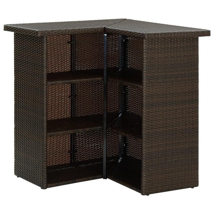 Set mobilier bar de grădină cu perne, 8 piese, maro, poliratan - WALTI WALTI