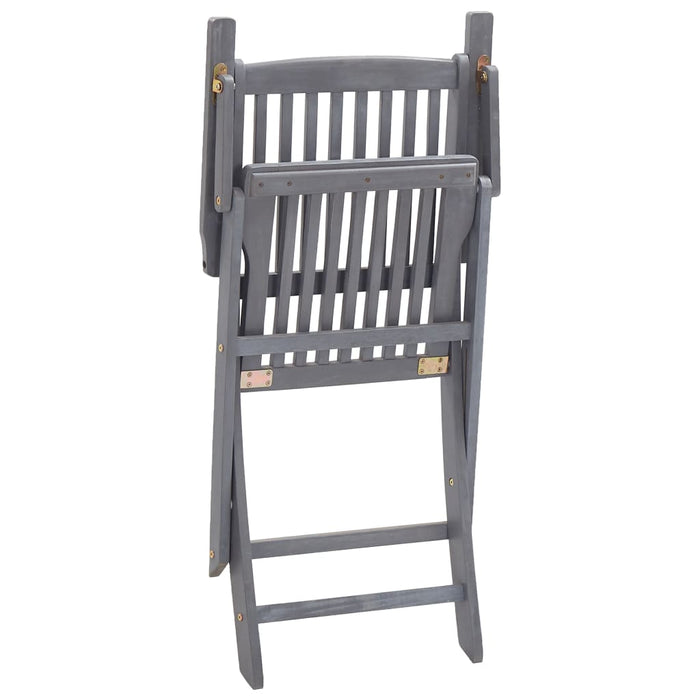 Scaune pliabile de exterior, perne, 6 buc., lemn masiv acacia WALTI