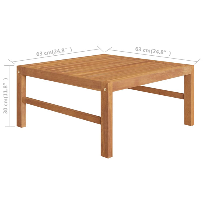 Set mobilier grădină cu perne crem, 2 piese, lemn de tec WALTI