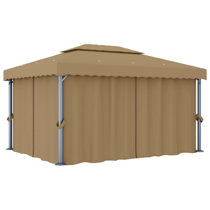Pavilion cu perdea, gri taupe, 4x3 m, aluminiu - WALTI WALTI