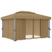 Pavilion cu perdea, gri taupe, 4x3 m, aluminiu - WALTI WALTI